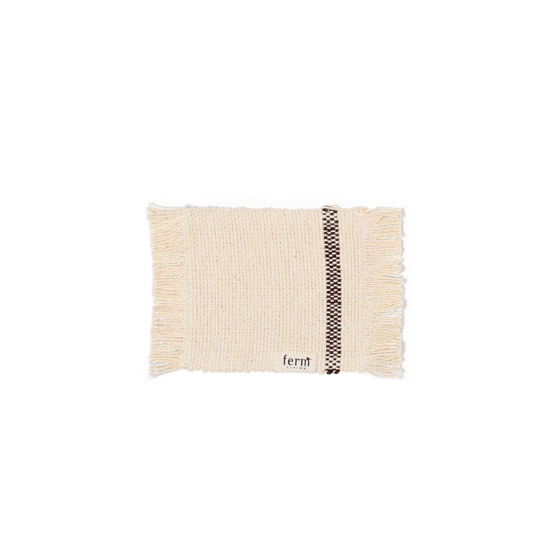 Untersetzer - Savor off-white/chocolate 4er Set von Ferm Living