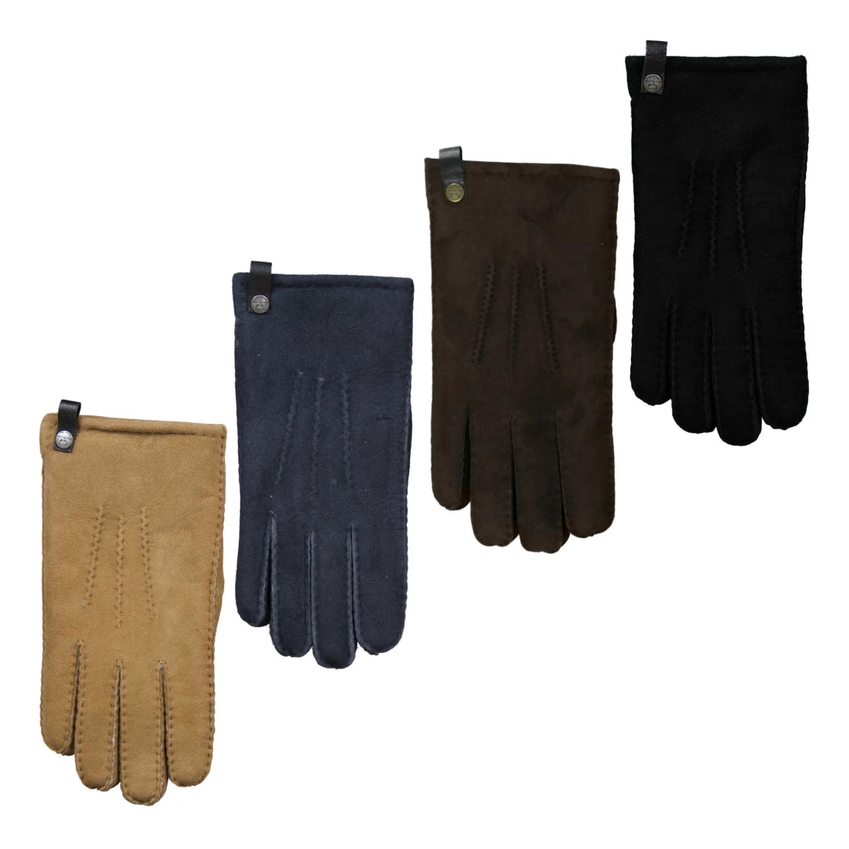 Van Buren - Handschuhe Lammfell Herren schwarz