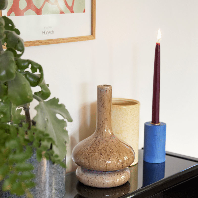 Vase - Curve sand von Hübsch Interior