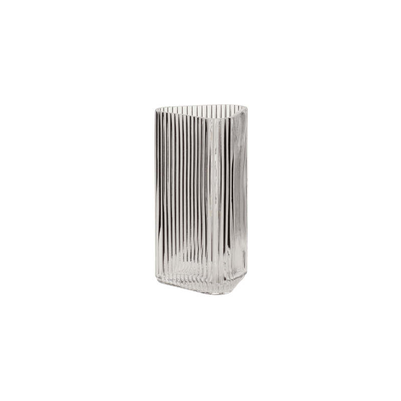 Vase - Elements dreieckig klar M von Hübsch Interior