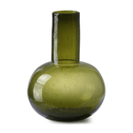 Vase - Glass blown green L von HK Living
