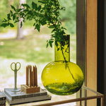 Vase - Glass blown green L von HK Living