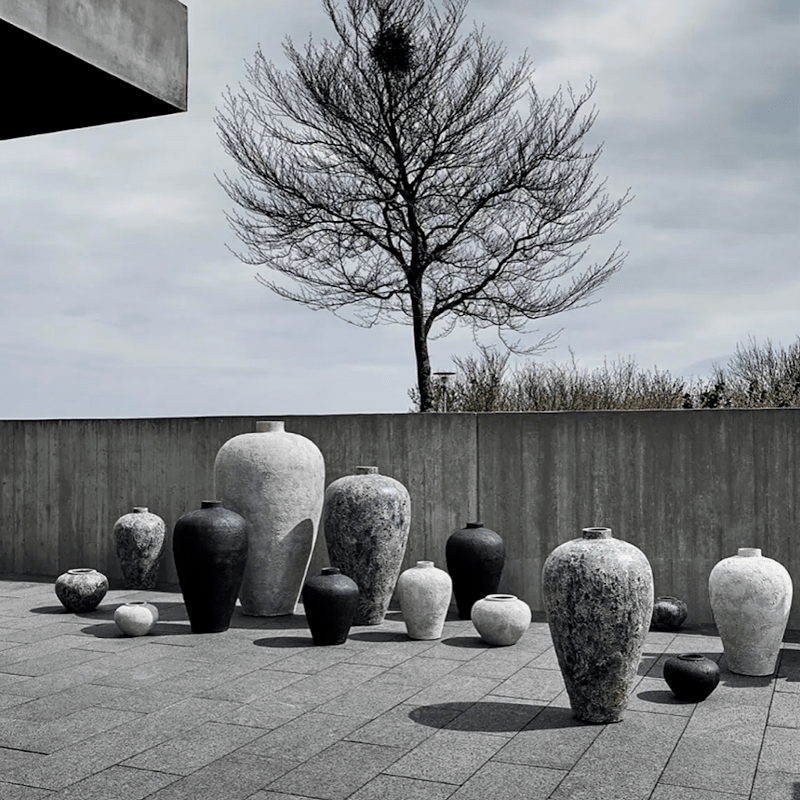 Vase - Jar Luna black 60 von MUUBS