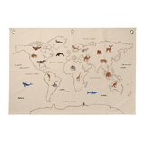 Wanddeko - World Map off-white von Ferm Living