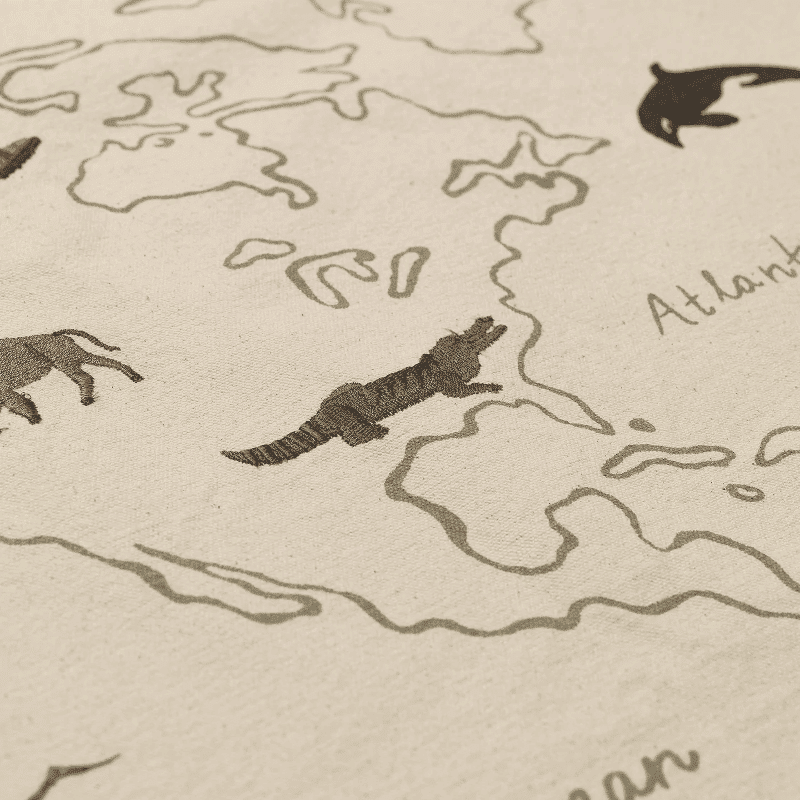 Wanddeko - World Map off-white von Ferm Living