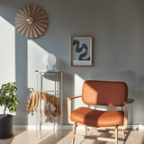Wandleuchte - Pliss sand/messing von Hübsch Interior