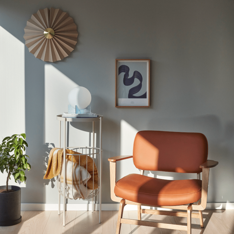 Wandleuchte - Pliss sand/messing von Hübsch Interior