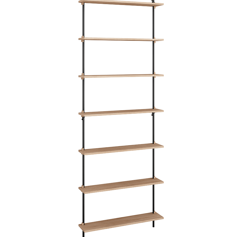 Wandregal - ws.230.1 schwarz/oak von Moebe