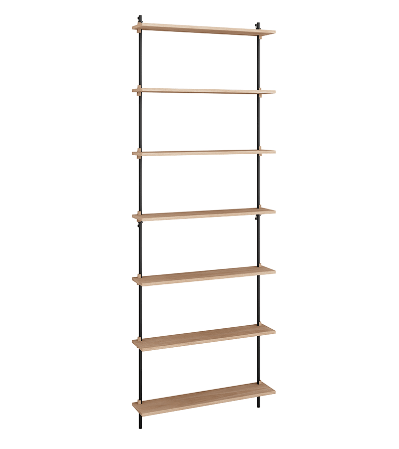 Wandregal - ws.230.1 schwarz/oak von Moebe
