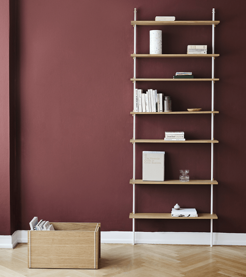 Wandregal - WS.230.1 weiss/oak von Moebe