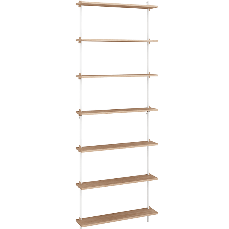 Wandregal - ws.230.1 weiss/oak von Moebe