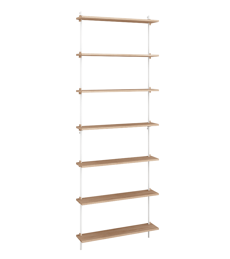 Wandregal - ws.230.1 weiss/oak von Moebe