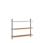 Wandregal - ws.65.1 schwarz/oak von Moebe