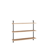 Wandregal - ws.65.1 schwarz/oak von Moebe