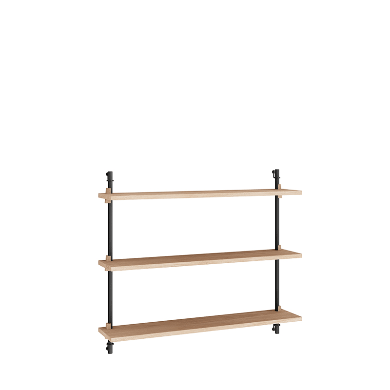 Wandregal - ws.65.1 schwarz/oak von Moebe