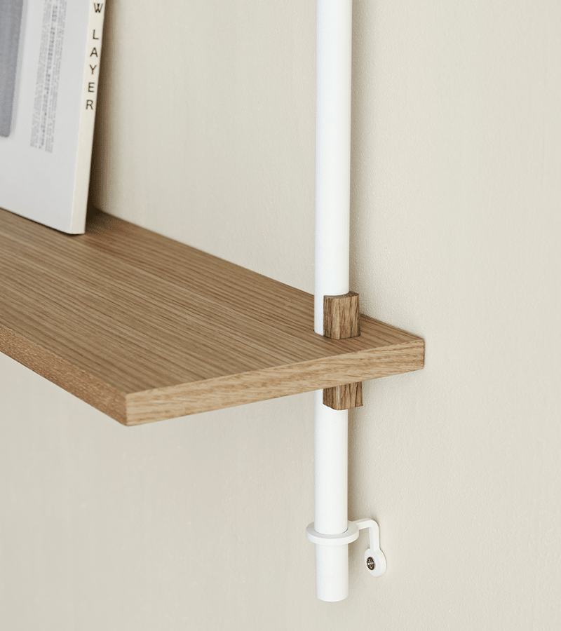 Wandregal - ws.65.1 weiss/oak von Moebe