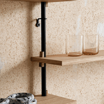 Wandregal - ws.65.1 schwarz/oak von Moebe