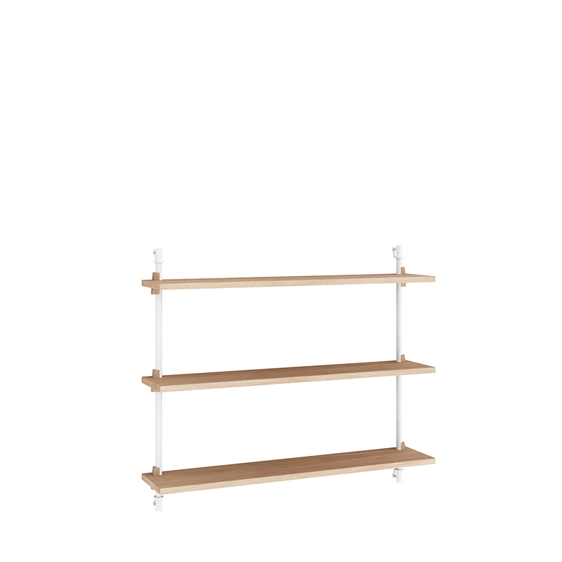 Wandregal - ws.65.1 weiss/oak von Moebe
