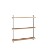 Wandregal - ws.85.1 schwarz/oak von Moebe