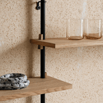 Wandregal - ws.85.1 schwarz/oak von Moebe