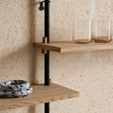 Wandregal - ws.85.1 schwarz/oak von Moebe