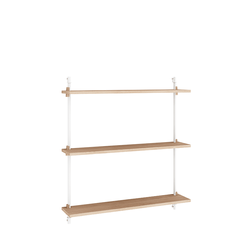 Wandregal - ws.85.1 weiss/oak von Moebe
