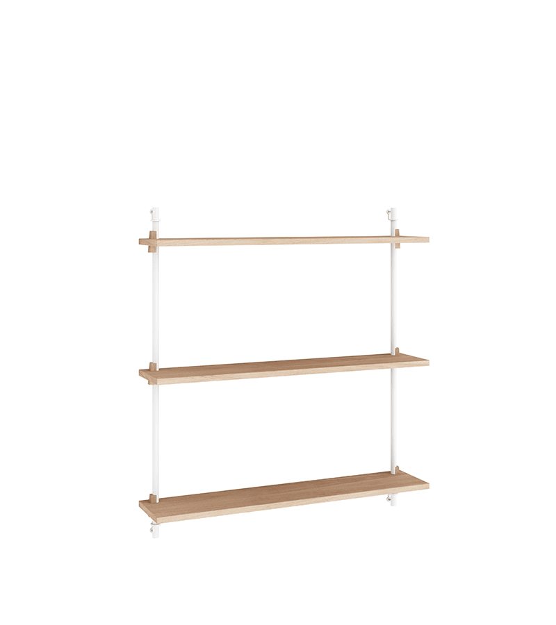 Wandregal - ws.85.1 weiss/oak von Moebe