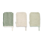 Waschlappen - Sylvester stripes garden green/creme de la creme von Liewood