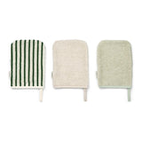 Waschlappen - Sylvester stripes garden green/creme de la creme von Liewood