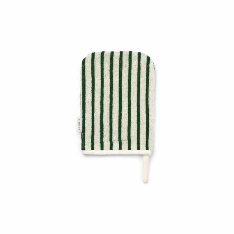 Waschlappen - Sylvester stripes garden green/creme de la creme von Liewood