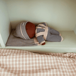 WE ARE GOMMU - Decke Stripes light cream/blue