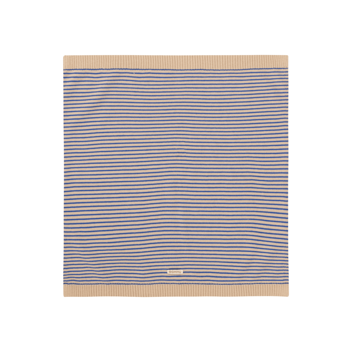WE ARE GOMMU - Decke Stripes light cream/blue