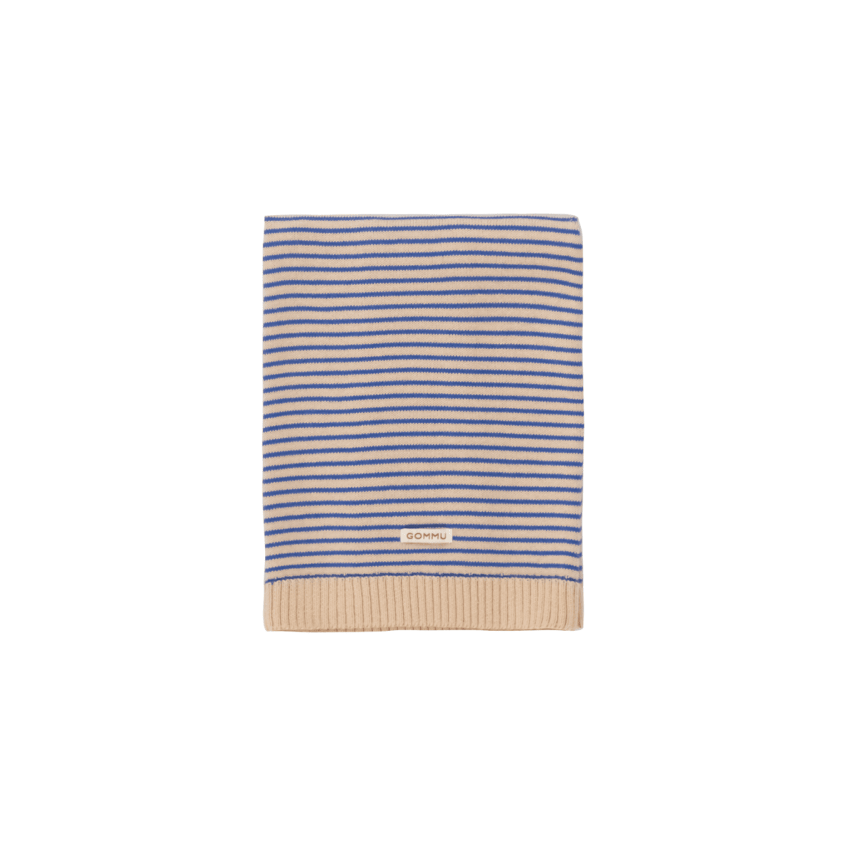 WE ARE GOMMU - Decke Stripes light cream/blue