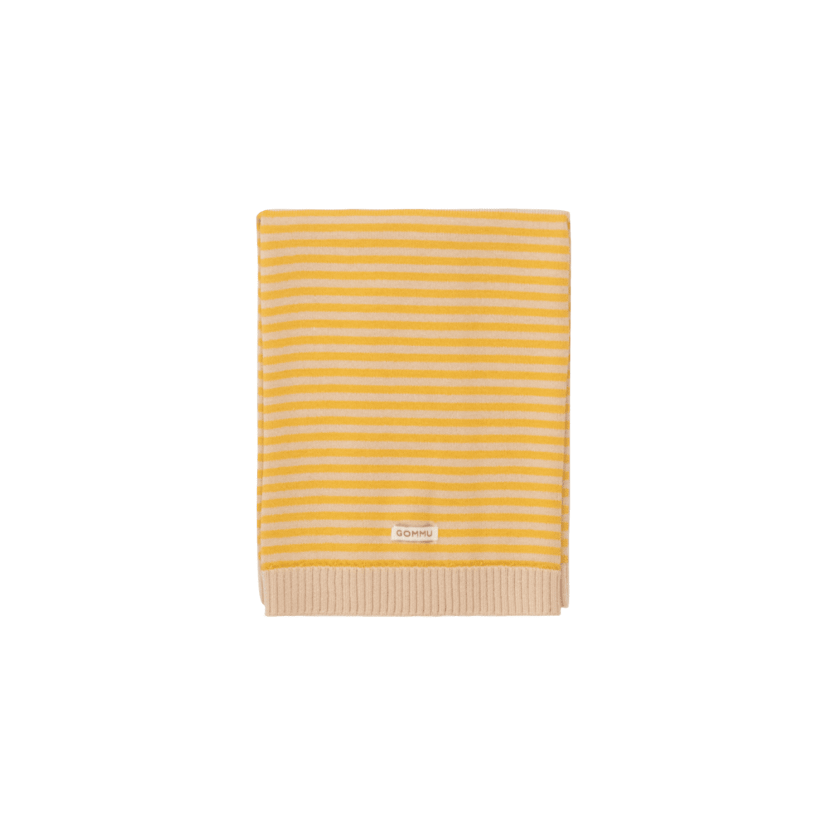 WE ARE GOMMU - Decke Stripes light cream/mustard