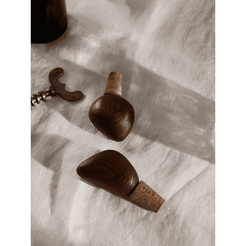 Weinstopper - Cairn dark brown 2er Set von Ferm Living